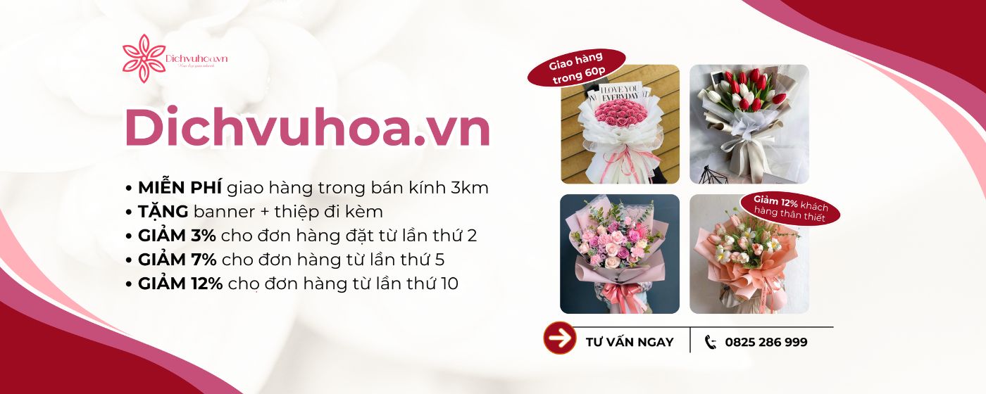 Mua ngay hoa tươi rực rỡ tại Dichvuhoa.vn, làm bừng sáng không gian của bạn