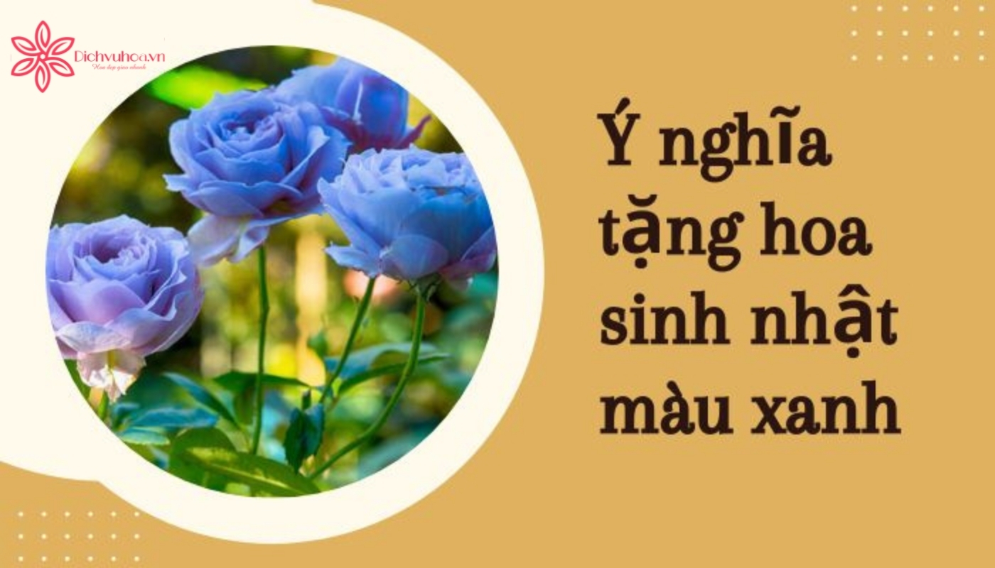 Ý nghĩa tặng hoa sinh nhật màu xanh