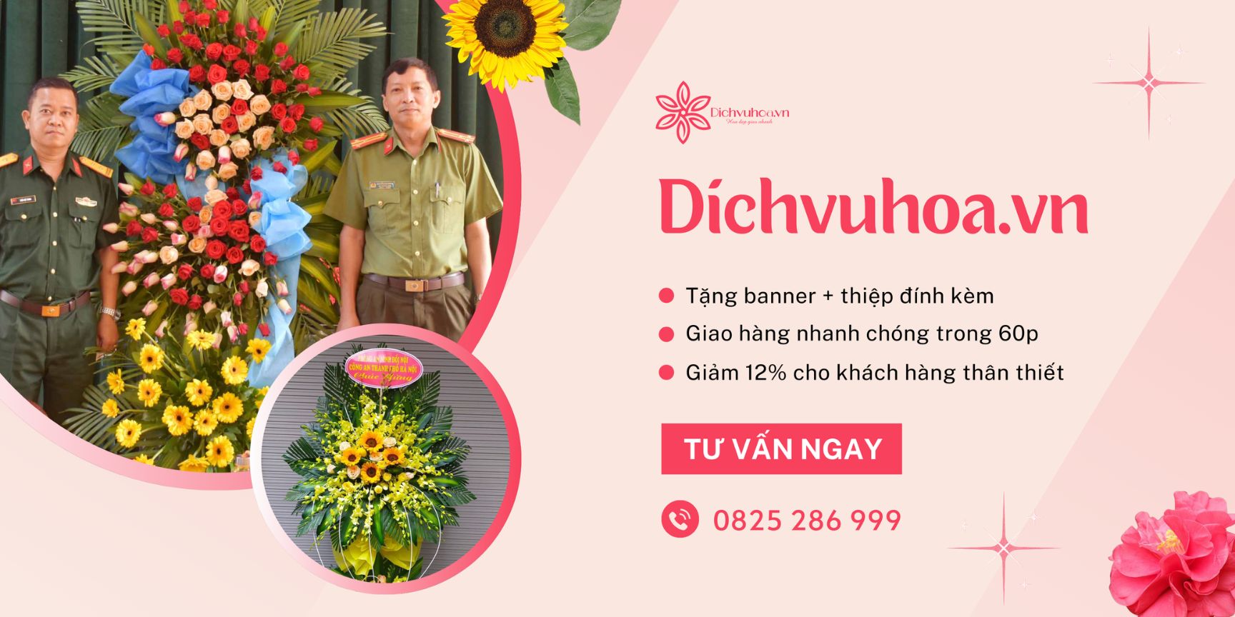 Địa chỉ đặt hoa mừng ngày truyền thống công an nhân dân chất lượng, giá tốt