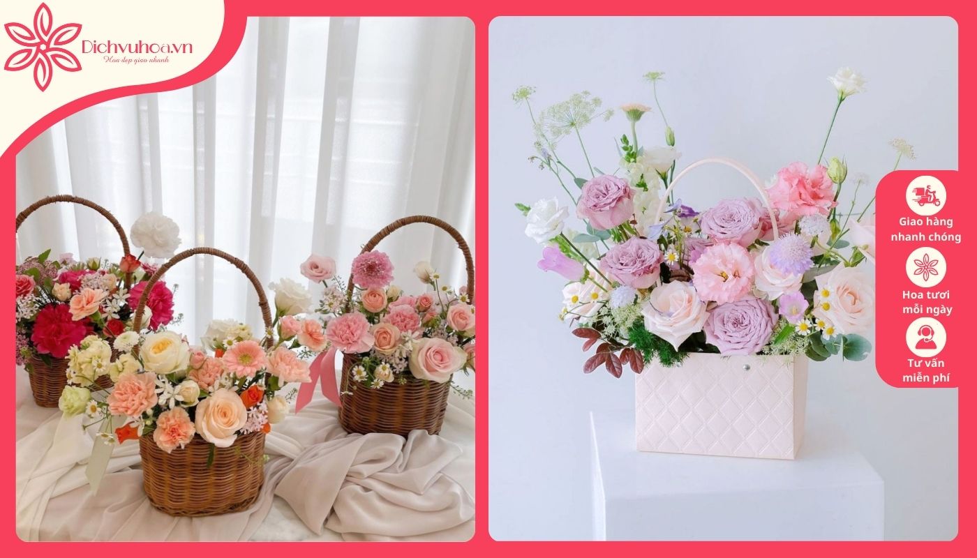 Giỏ hoa tặng sinh nhật công ty