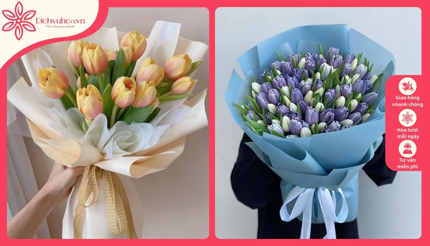 Hoa chúc mừng ngày cưới hoa tulip