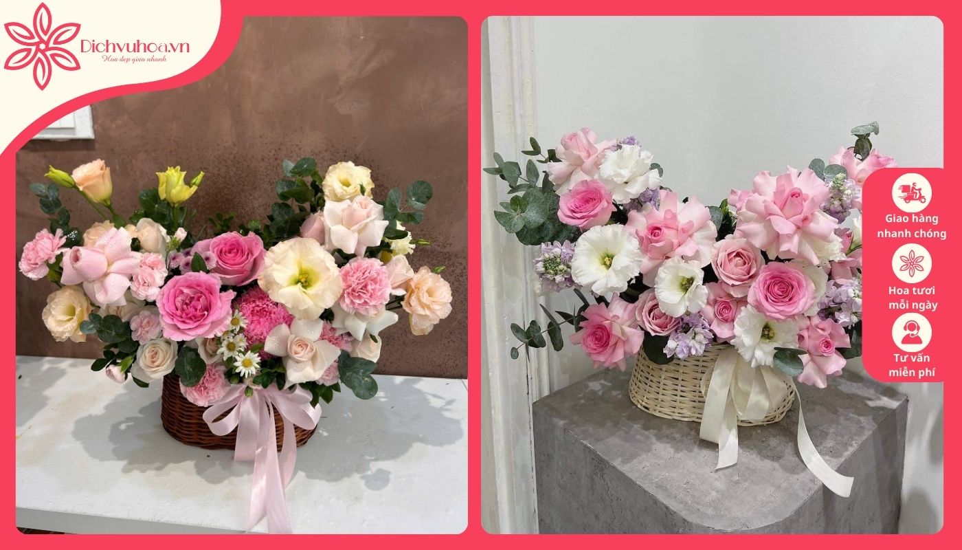 Lẵng hoa mừng sinh nhật công ty