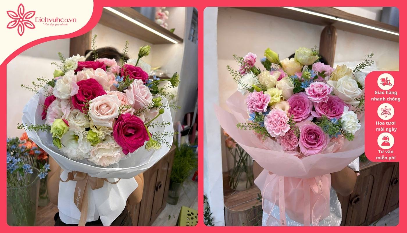 Bó hoa tặng thầy sở hữu thiết kế gọn gàng Bó hoa tặng thầy sở hữu thiết kế gọn gàng
