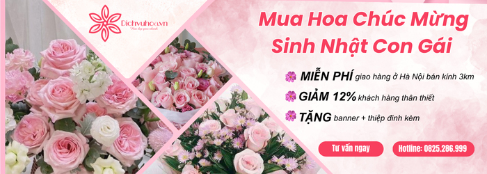 Mua hoa chúc mừng sinh nhật con gái giá tốt tại Dichvuhoa