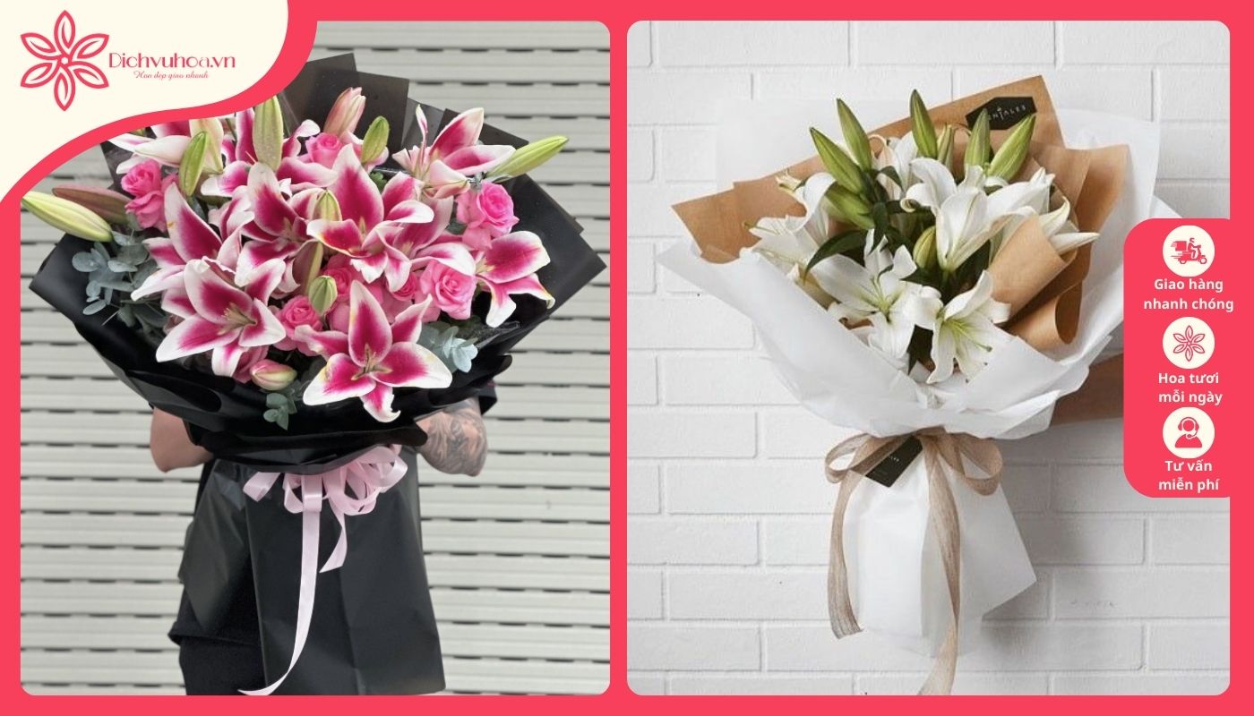 Hoa đẹp mừng sinh nhật bố với hoa ly Hoa đẹp mừng sinh nhật bố với hoa ly