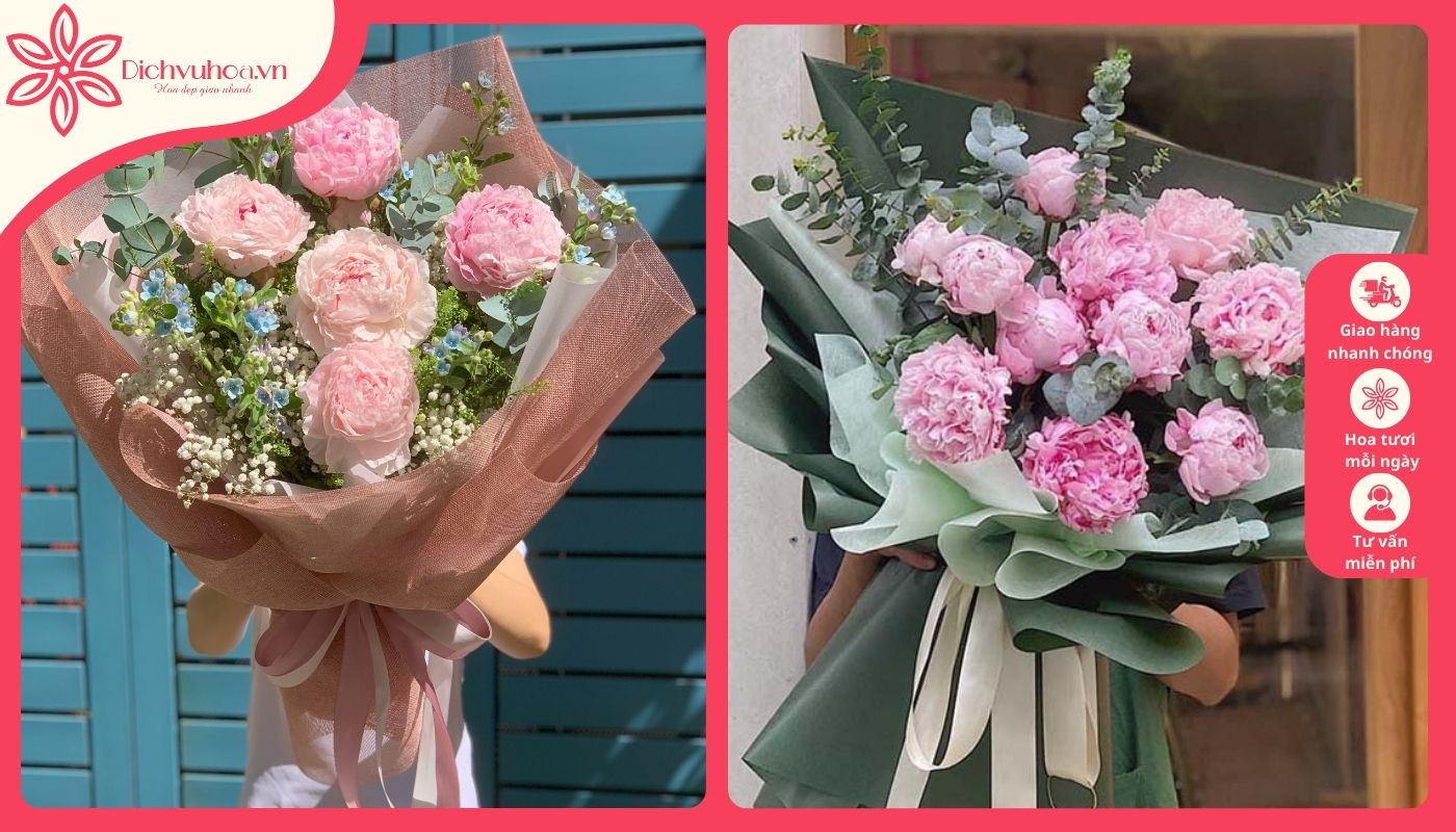 Hoa tặng sinh nhật chồng yêu kết hợp mẫu đơn vào sao xanh Hoa tặng sinh nhật chồng yêu kết hợp mẫu đơn vào sao xanh